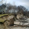 image of eroding shoreline very close to house