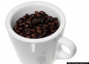 image of cup full of coffee beans