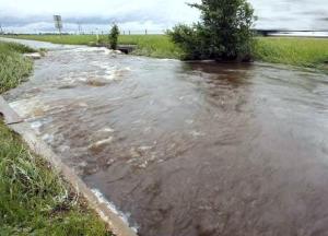 Flooding across road summer 2014